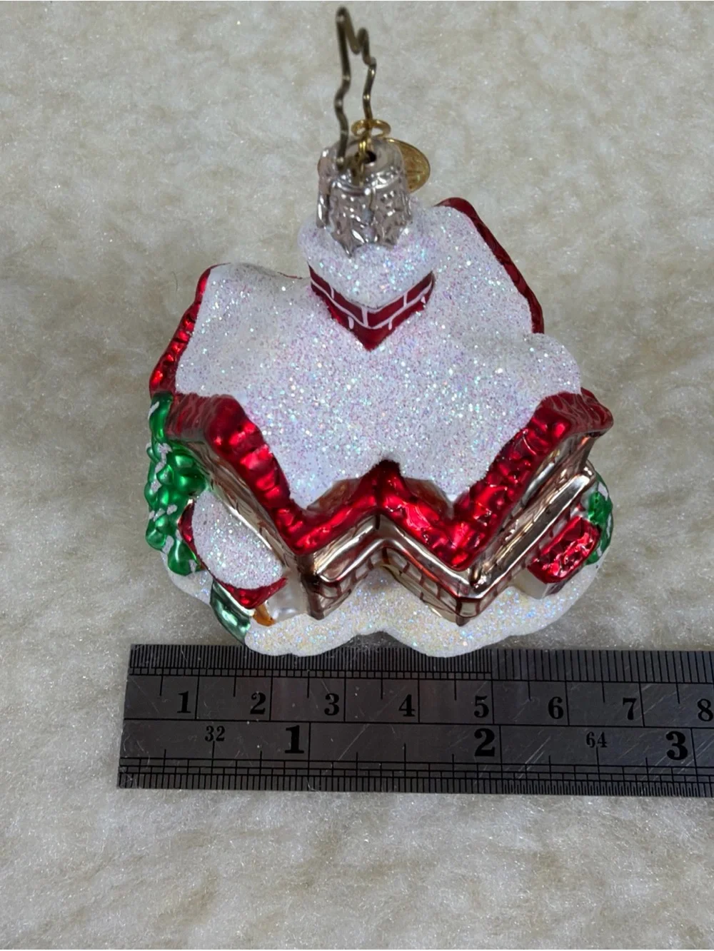 Vintage Christopher Radko Tudor Gem House Glass Ornament